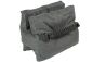 Preview: Allen Eliminator Bench Bag Gewehrauflage in Grau mit Paracord-Tragegriff.