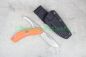 Preview: EKA SwedBlade G6 Orange Jagdmesser mit ausgefahrener Drop-Point-Klinge und Kydex-Scheide.