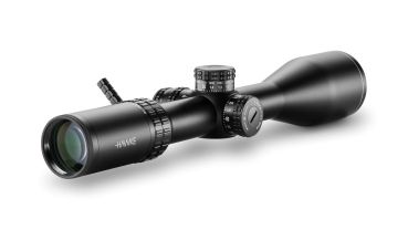 Preview: Nahaufnahme des 30-mm-Mittelrohrs mit Side-Focus-Parallaxeausgleich und flachen Abdeckkappen.