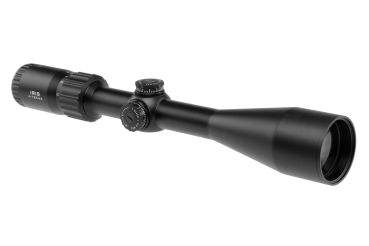 Preview: Element Optics IRIS 4-12x44 SFP Zielfernrohr mit montierten Flip-Up Schutzkappen und Throw Lever. Hunting Equipment