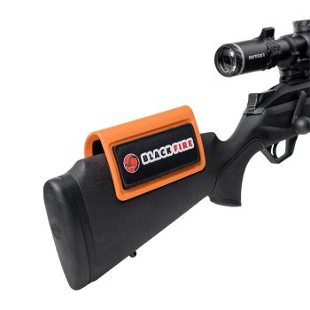 Preview: BLACK FIRE Schafterhöhung in Orange mit verstellbarer Wangenauflage. Hunting Equipment