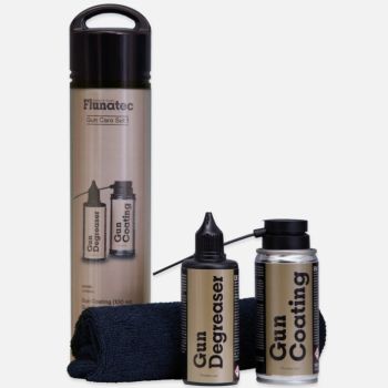 Fluna Tec Waffenpflege-Set mit Gun Coating Keramikbeschichtung, Gun Degreaser Waffenentfetter und Mikrofasertuch