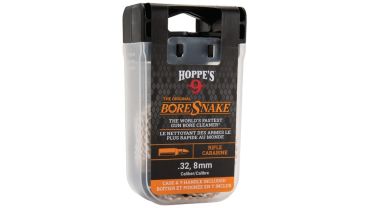 oppe's BoreSnake Rifle Kaliber .32 und 8mm Laufreiniger in der praktischen Box mit Zuggriff