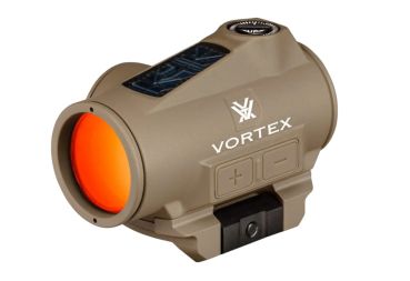 Preview: Nahaufnahme des Solar Auto D-TEC Panels auf der Oberseite des Vortex Crossfire II Red Dot TAN.