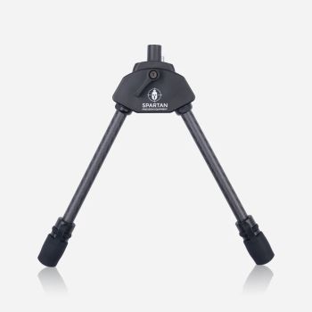 Spartan Javelin Lite 8,7 Zoll Carbon-Zweibein für Jagdwaffen in der Vorderansicht.