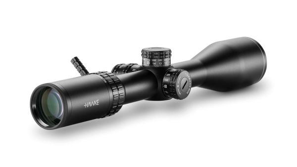 Nahaufnahme des 30-mm-Mittelrohrs mit Side-Focus-Parallaxeausgleich und flachen Abdeckkappen.