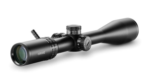Nahaufnahme des 30-mm-Mittelrohrs mit Side-Focus-Parallaxeausgleich und flachen Abdeckkappen.
