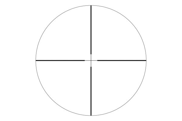 Duplex MOA Absehen des Element Optics IRIS 3-9x40 Zielfernrohrs in der 2. Bildebene.
