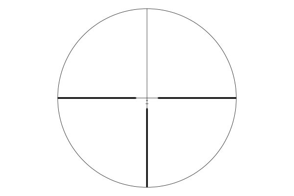 RAPTR-1S MOA Absehen des Element Optics IRIS 4-12x44 Zielfernrohrs in der 2. Bildebene.