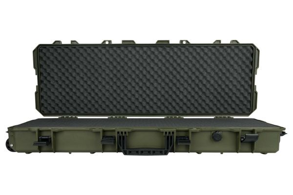 GSG Gewehrkoffer Medium in OD Green mit Transportrollen und Schnappverschlüssen. Hunting Equipment