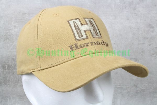 Hornady Basecap in der Farbe Sand mit gesticktem Logo – Frontansicht