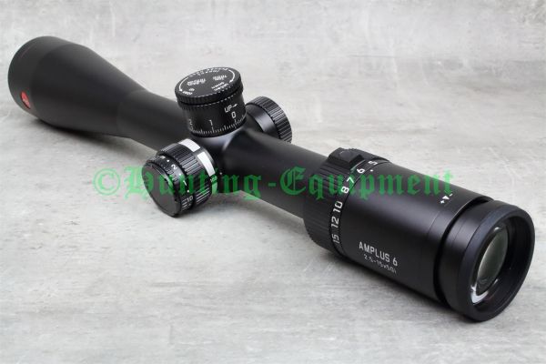 Nahaufnahme der MIL-basierten BDC Absehenschnellverstellung des Leica Amplus 6 Zielfernrohrs.