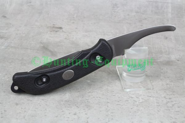 Das EKA SwedBlade G6 Black in seine Einzelteile zerlegt zur werkzeuglosen Reinigung.