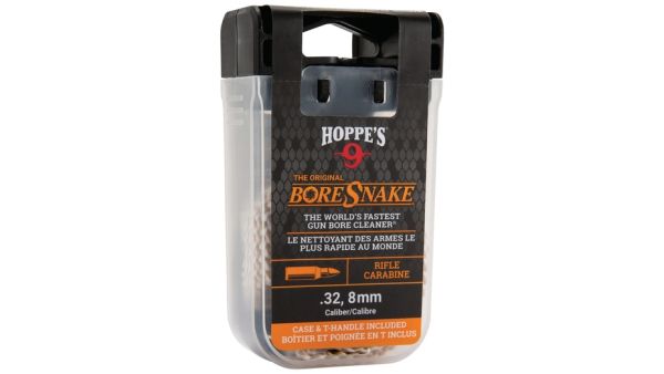 oppe's BoreSnake Rifle Kaliber .32 und 8mm Laufreiniger in der praktischen Box mit Zuggriff